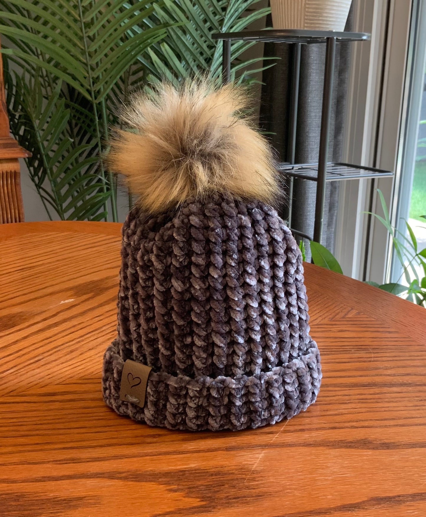 Velvet Single Pom Beanie