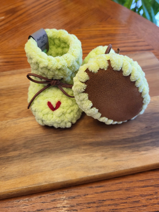 Grinch Baby Booties - Suede Sole