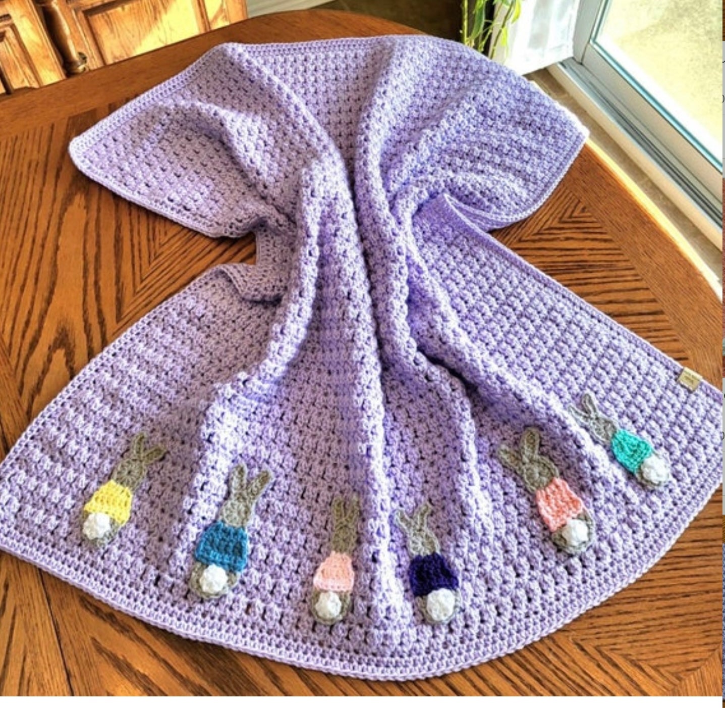 Crochet Baby Blanket - - Bunnies - Made to Order