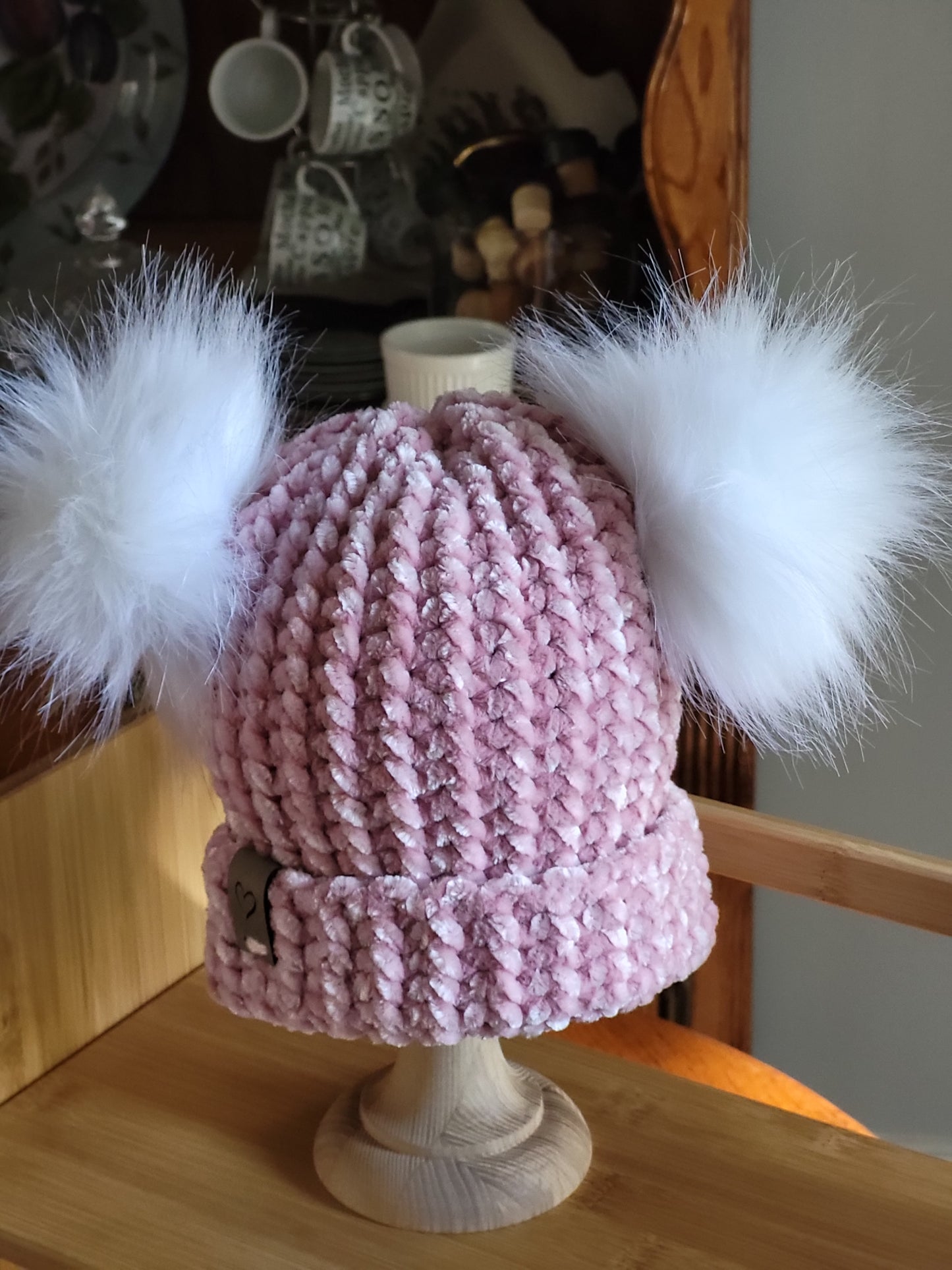 Velvet Double Pom Beanie