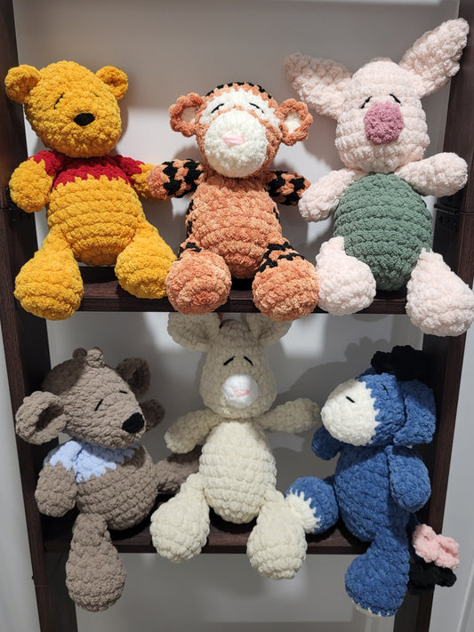 The 100 Acre Woods Collection - Fully Stuffed Body Plushies - 10”