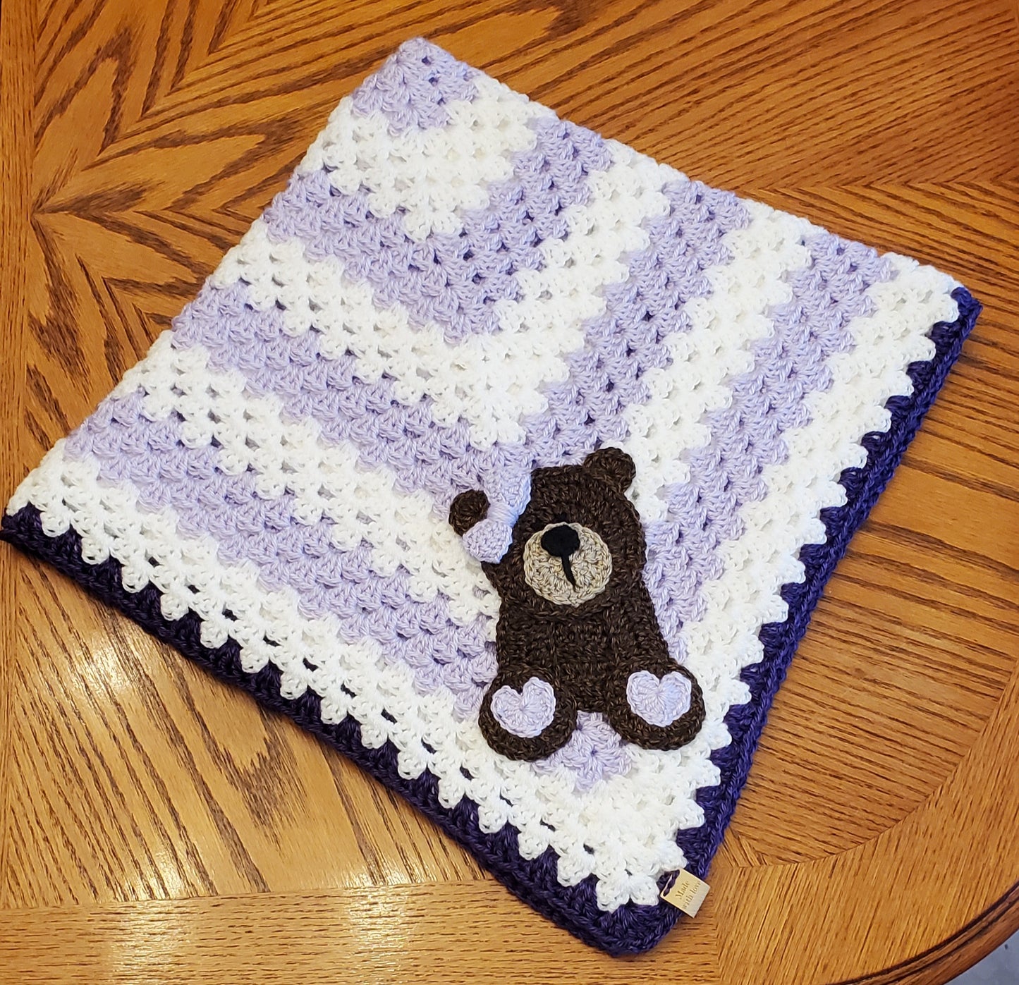 Crochet Baby Blanket - Bear - Made to Order