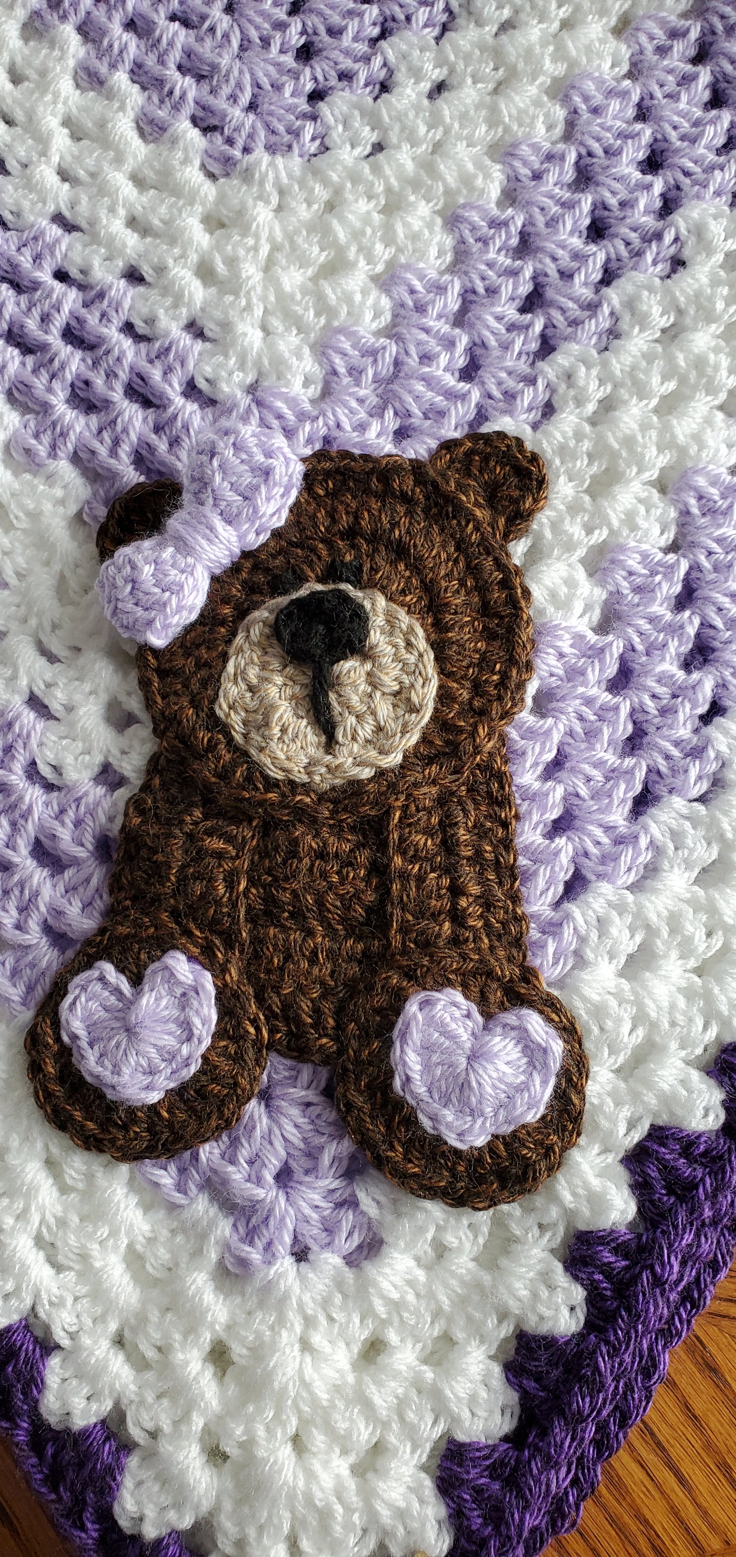 Crochet Baby Blanket - Bear - Made to Order