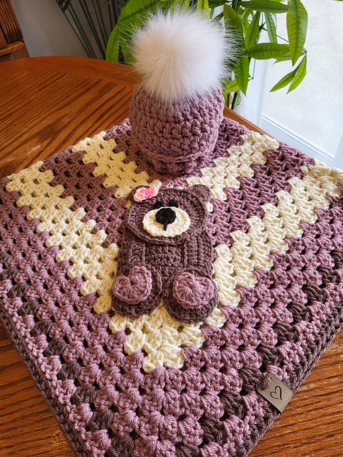 Crochet Baby Blanket - Bear - Made to Order