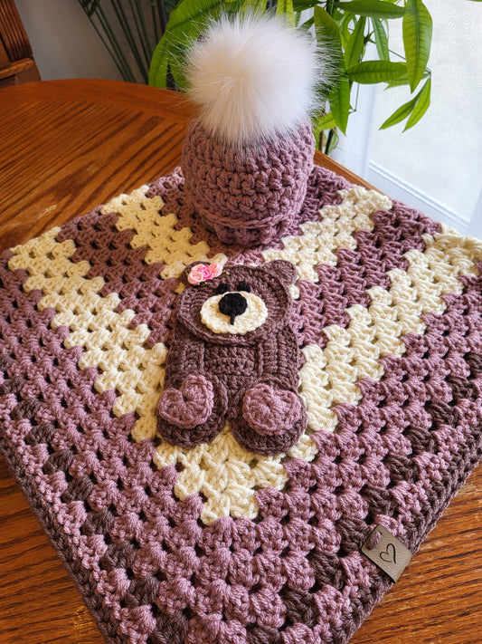 Crochet Baby Blanket - Bear - Made to Order